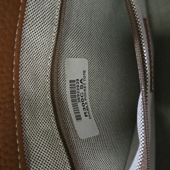 Dooney & Bourke Double Pocket Tote, Brown Leather - Picture 6 of 8